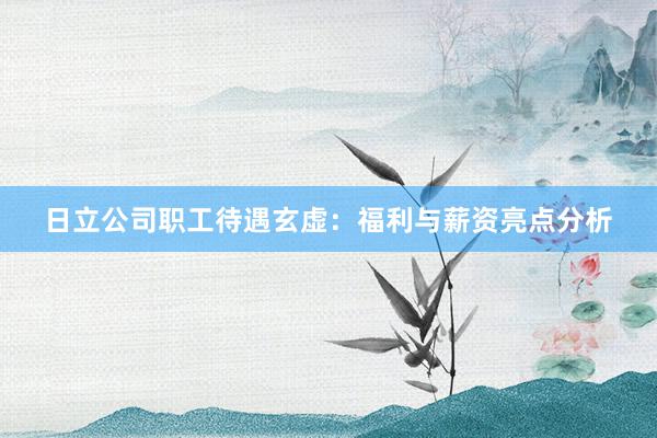 日立公司职工待遇玄虚：福利与薪资亮点分析