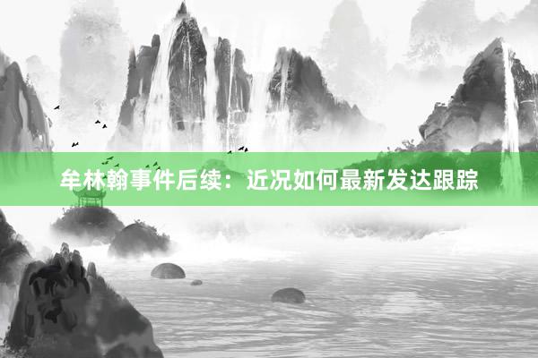 牟林翰事件后续：近况如何最新发达跟踪